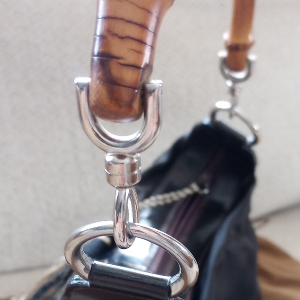 Gucci Dark Brown Leather Hobo Bag with Bamboo Handle - Picture 5 of 11